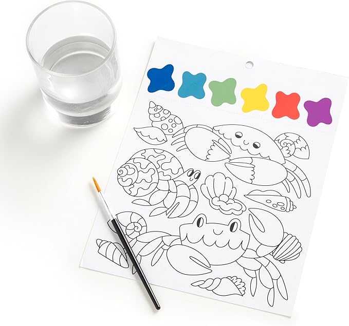 Mudpuppy Under The Sea – Painting Kit with Illustrations of Fun Ocean Designs for Children Ages 5 and Up