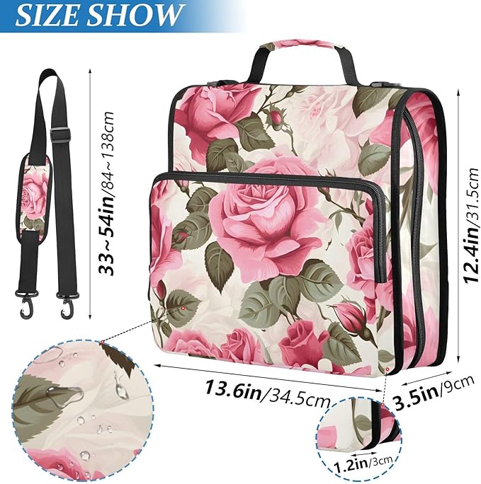 3 Ring Zipper Binder with Shoulder Strap Mte1mja0mzyyafnpcm05vw8wyvr0 1.5 inch Binders Keeper Large Capacity Multi Pockets for School Office Supplies