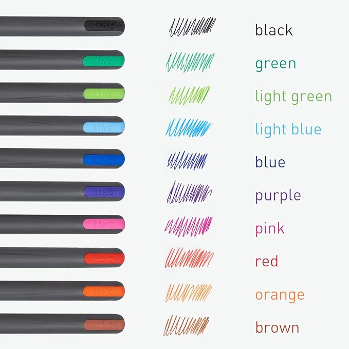 Pentonic Ballpoint Pens, 25 Count, 10 Assorted Ink Colors, 1.0 mm Medium Point, Smooth Writing For Journaling & Note Taking (PEN12127)