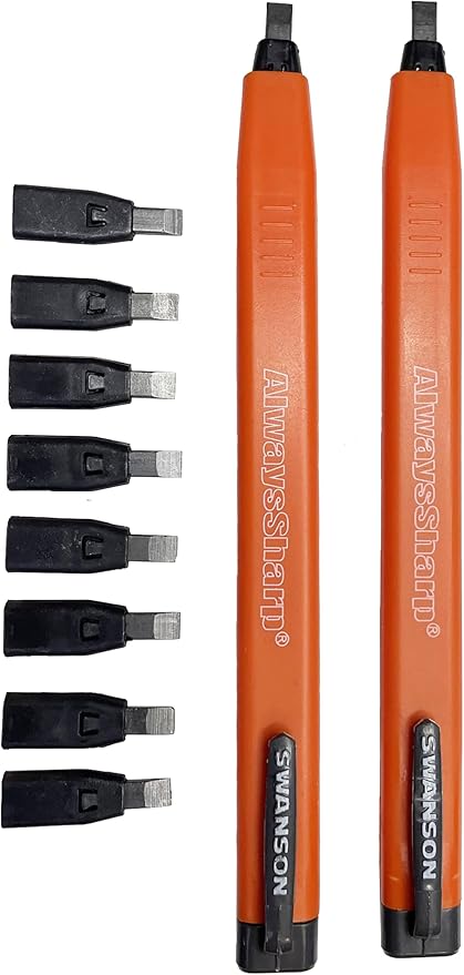 Swanson Tool Co SVGL25M1/CP216 Value Pack featuring a 25 Foot Gripline Tape Measure and 2 Mechanical Pencils with Black Graphite Replacement Tips