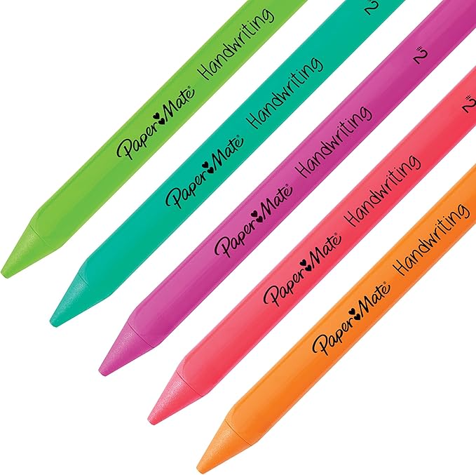 Paper Mate Handwriting Triangular Mechanical Pencil Set with Lead & Eraser Refills, 1.3mm, School Supplies, Office Supplies, Sketching Pencils, Drafting Pencil, Fun Barrel Colors, 8 Count (Pack of 2)