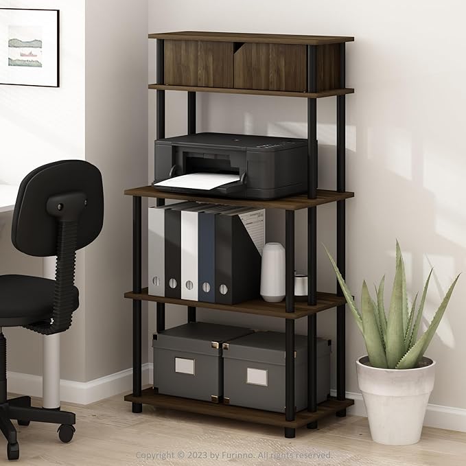Furinno Turn-N-Tube 3-Tier Toolless Multipurpose Printer Stand Display Storage Shelf