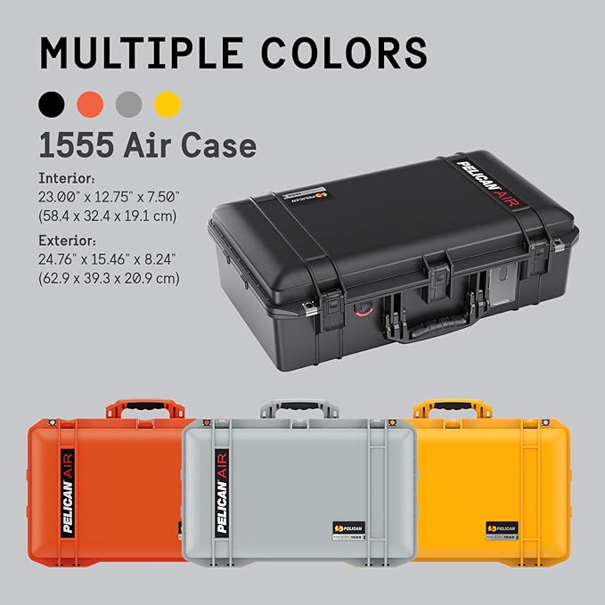 Pelican Air 1555 Case No Foam - Silver