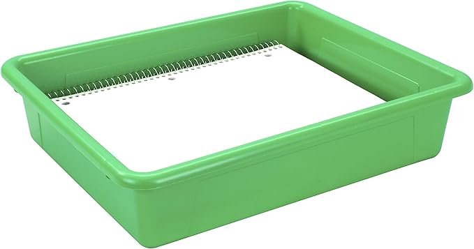 Storex Letter Size Flat Storage Tray – Organizer Bin for Classroom, Office and Home, Assorted Colors, 5-Pack (62514A05C)