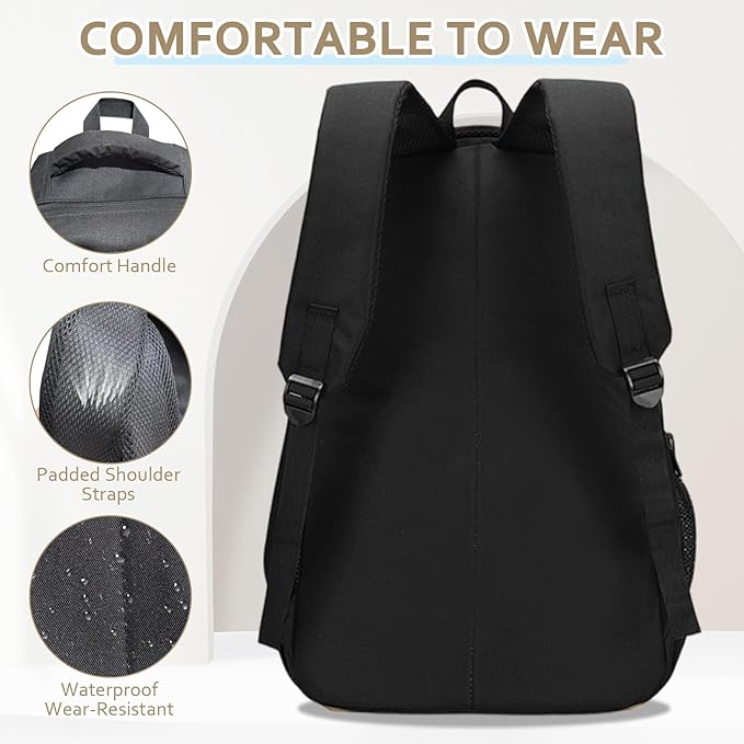Tactical Backpack 35L - 19'' Waterproof School Bag for Kids, 15.6" Laptop Compartment & MOLLE Webbing for Camping Hiking Travel