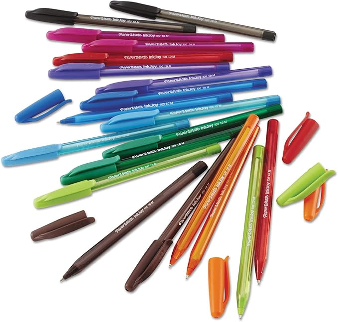Paper Mate InkJoy 100ST Ballpoint Pens, Medium Point, Assorted Ink,8 count(pack of 1) (1945932)