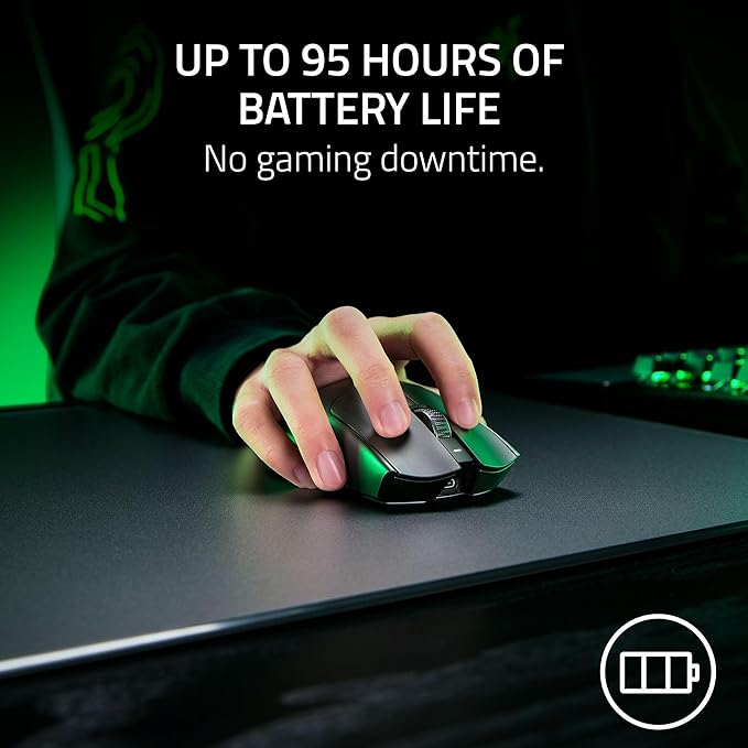 Razer Viper V3 Pro Wireless Esports Gaming Mouse: Symmetrical - 54g Lightweight - 8K Polling - 35K DPI Optical Sensor - Gen3 Optical Switches - 8 Programmable Buttons - 95 Hr Battery - Black