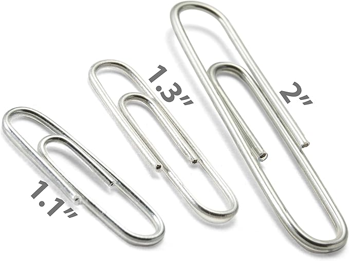 Officemate 340 Assorted Paper Clips and Binder Clips, Re-usable Storage Tub, Silver/Black (31040)