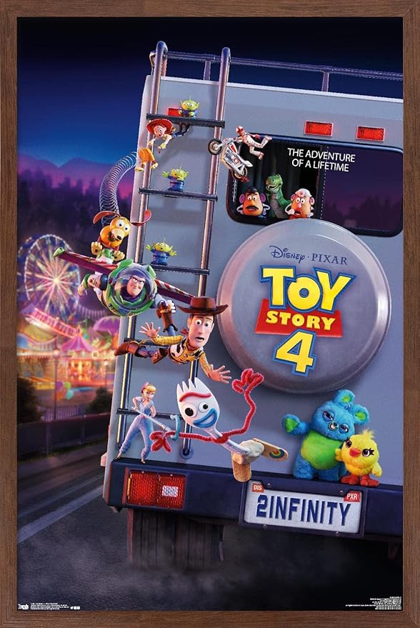 Trends International Disney Pixar Toy Story 4 - Final One Sheet Wall Poster, 22.375" x 34", Mahogany Framed Version