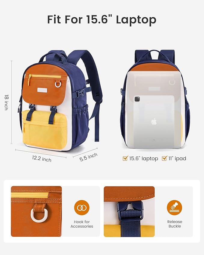 LOVEVOOK School Backpack for Girls with Large Tumbler Holder Pockets, Student Cute Bookbag 17.3 inch Laptop Daypack for Middle School Teen, Waterproof College Travel Bag for Women