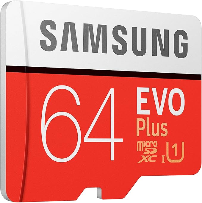 Samsung EVO Plus 64GB microSDXC UHS-I U3 100MB/s Full HD & 4K UHD Memory Card with Adapter (MB-MC64HA)