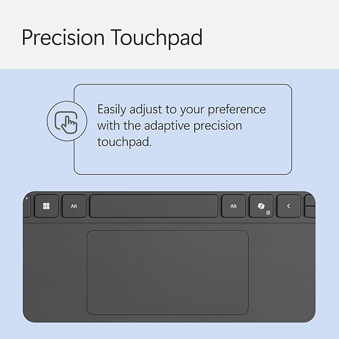 Microsoft Surface Pro Keyboard for Surface Pro 12" Device, Keyboard Only, Alcantara Material, Slate, Bold Keyset