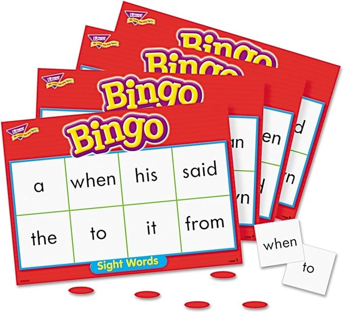 TREND ENTERPRISES: Sight Words Level 1 Bingo Game, Exciting Way for Everyone to Learn, Play 6 Different Ways, Great for Classrooms and at Home, 3 to 36 Players, for Ages 5 and Up