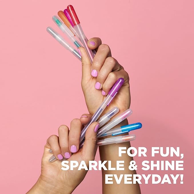 SAKURA Gelly Roll Retractable Gel Pens Colored - Classic Color Set - Medium Point Ink Pen for Journaling, Art, or Drawing - With Black, Blue & Red Ink - 10 Pack