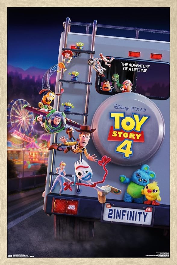 Trends International Disney Pixar Toy Story 4 - Final One Sheet Wall Poster, 34L x 22.4W, Blonde Framed Version