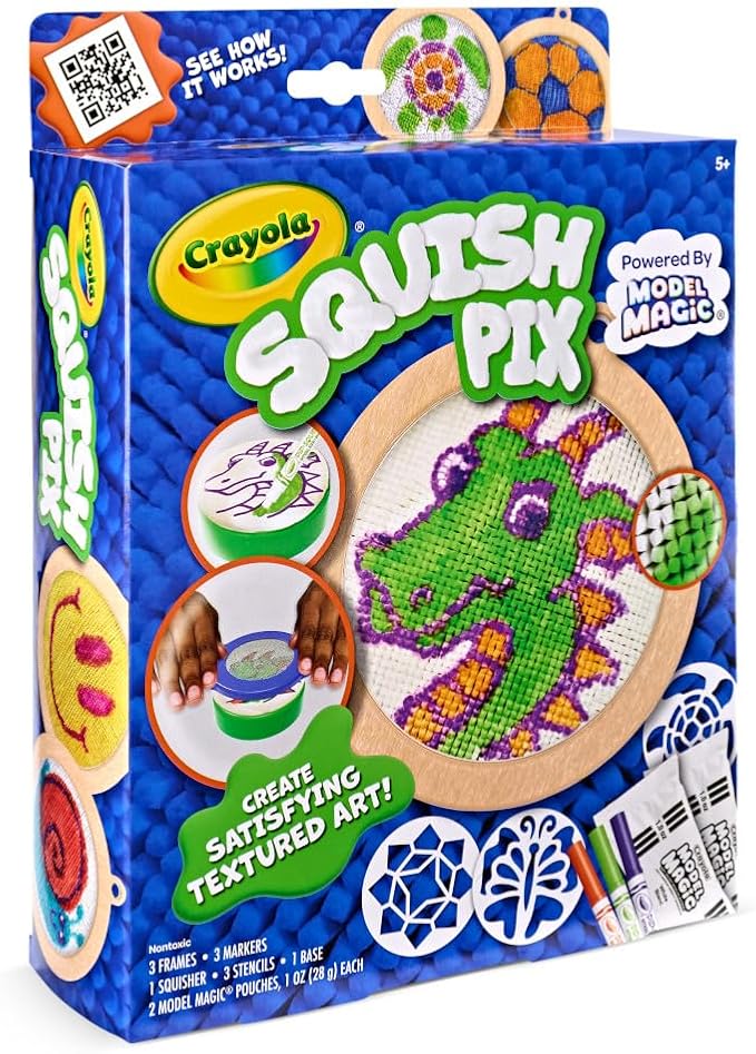 Crayola Squish Pix, Model Magic Art Kit for Kids, Textured Arts & Crafts, Coloring Activity, Gift for Kids, Ages 5+