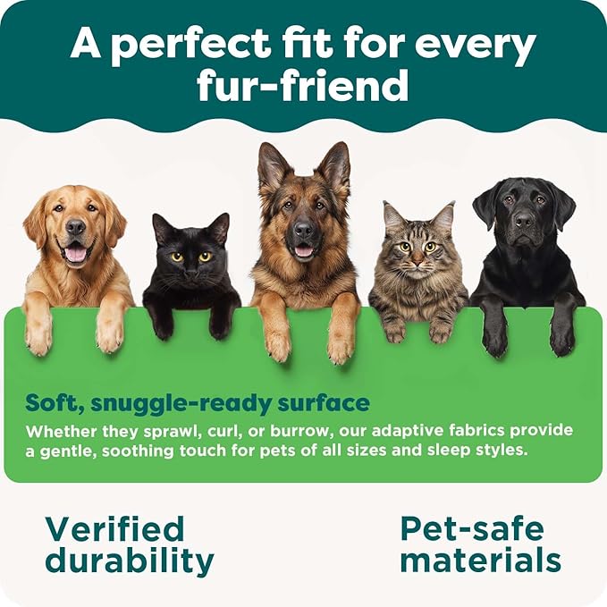 Furhaven Replacement Dog Bed Cover Ultra Plush Faux Fur & Suede Mattress, Machine Washable - Gray, Large
