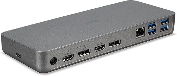 Acer 15 in 1 USB Type-C Docking Station Certified by Google, up to 3 Monitors (2 x HDMI + 2 x DP), 65W PD Power, 7 USB Ports, RJ45 Ethernet, Dock for All Chromebooks - Acer, Dell, HP, Lenovo, ASUS