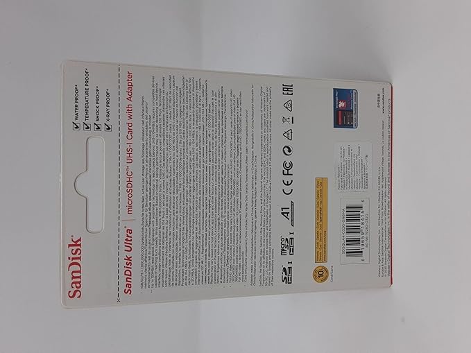 SanDisk 32GB Ultra microSDHC UHS-I Memory Card with Adapter - 98MB/s, C10, U1, Full HD, A1, Micro SD Card - SDSQUAR-032G-GN6MA