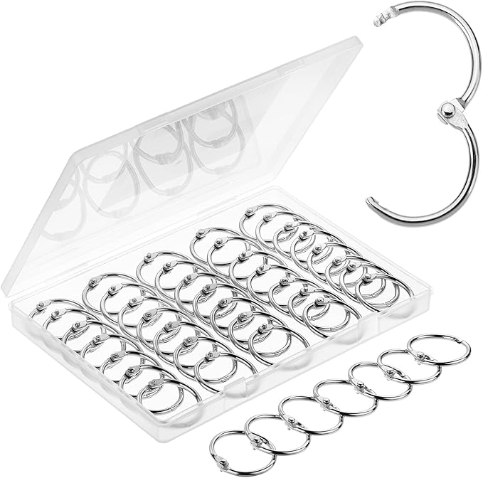 Mr. Pen- Loose Leaf Binder Ring, 50 Pack, 1 Inch, Loose Leaf Binder Book Rings Bulk, for Books and Index Cards, for School, Home, or Office, Silver