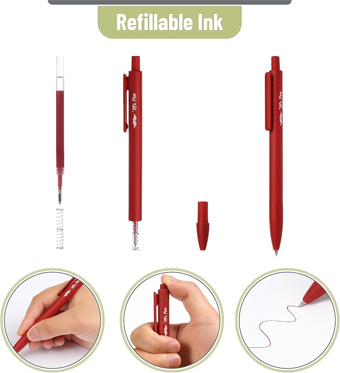 Mr. Pen- Bible Gel Highlighters and Pens, 12 Pack, Earthy Colors No Bleed, Aesthetic Gel Pens, Bible Journaling Set