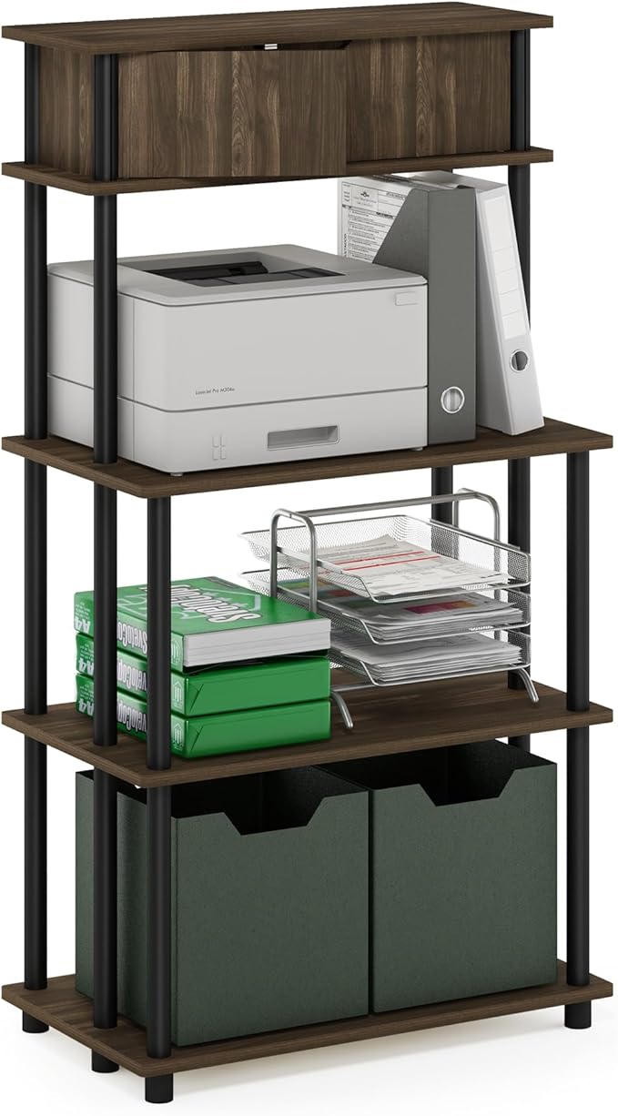 Furinno Turn-N-Tube 3-Tier Toolless Multipurpose Printer Stand Display Storage Shelf