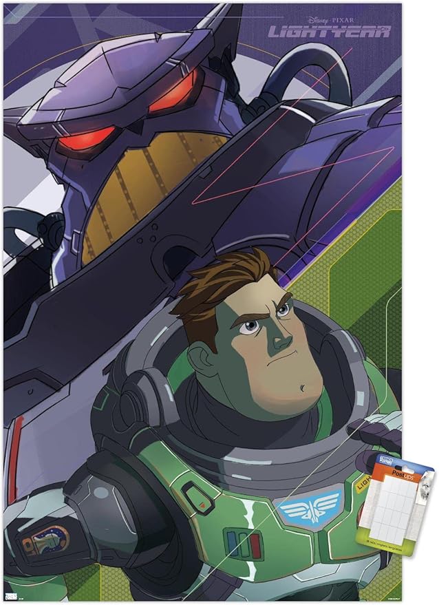 Trends International Disney Pixar Lightyear - Buzz and Zurg Wall Poster, 14.725" x 22.375", Premium Poster & Mount Bundle