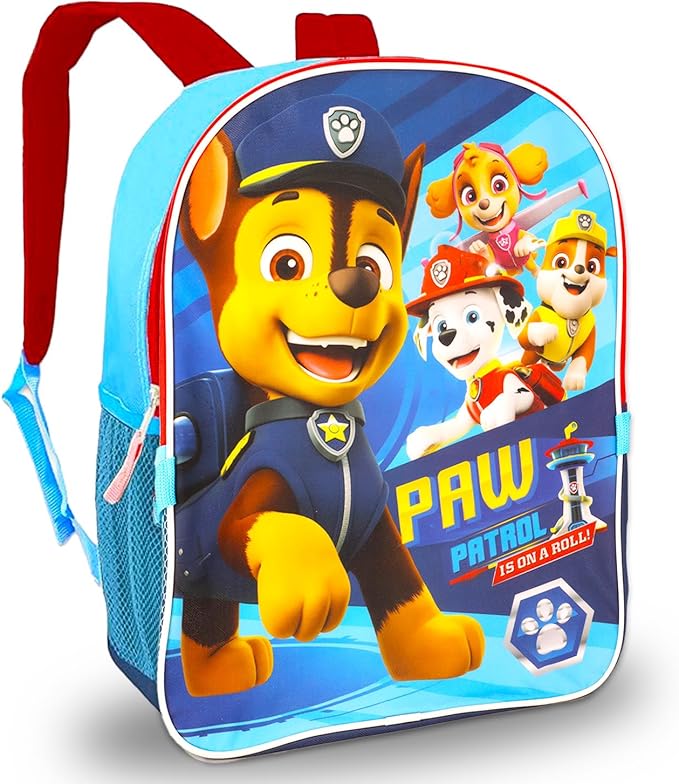 Paw Patrol Backpack with Lunch Bag Set - Bundle with 16” Backpack, Lunch Box, Water Bottle, and More | Paw Patrol School Supplies for Kids