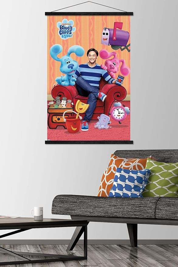 Blue's Clues - Group Wall Poster with Magnetic Frame