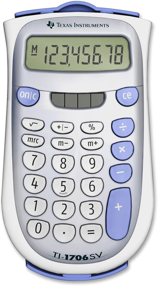 Texas Instruments Ti-1706sv Handheld Pocket Calculator, 8-Digit LCD