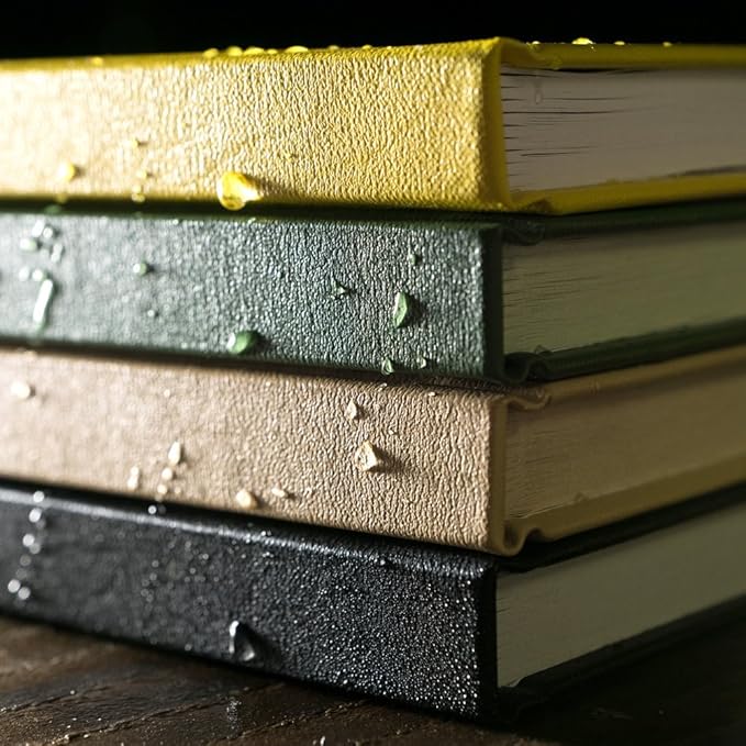 Rite in the Rain Weatherproof Hard Cover Notebook, 4.25" x 6.75", Yellow Cover, Universal Pattern (No. 370F-M)
