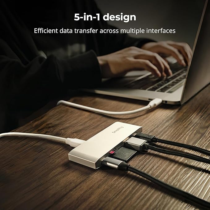 SmallRig 5-in-1 Memory Card Reader, Dual USB-C & SD/TF Card Slots, 65W PD Charging, for SD, SDHC, SDXC, Micro SD, Micro SDXC, Micro SDHC Cards, Travel Photography - 4746