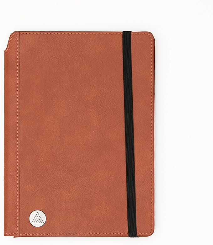 Blue Sky ASMBLD Notebook, 5.75" x 8.5", Undated, Open Spine with Bungee Closure, Flexible Cover, Lined Pages for Journaling, Notes and Planning (Tan, 5.75" x 8.5")