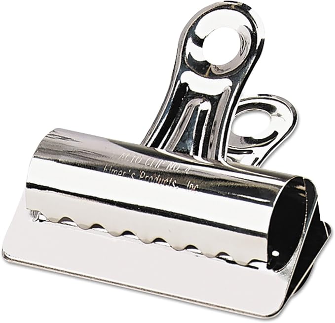 X-ACTO #4 Bulldog Clips, 3 Inches, Metal, Box of 12 - Organization, Desk Supplies