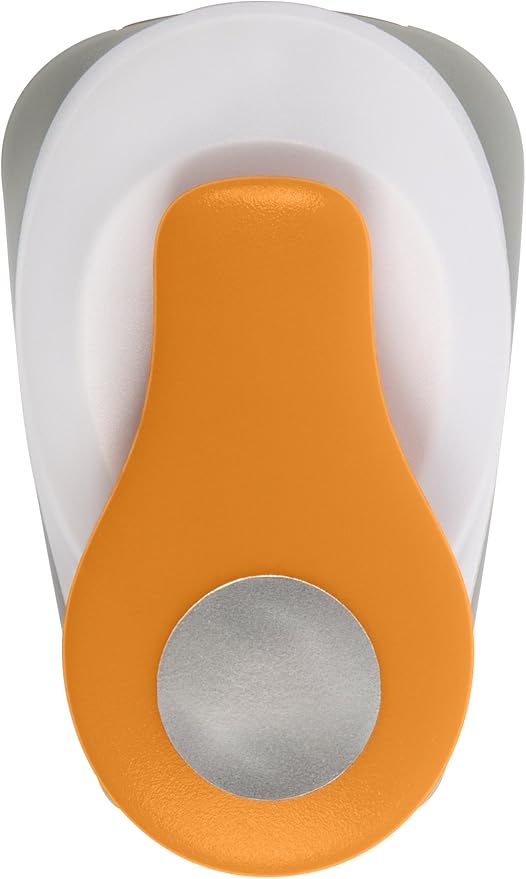 Fiskars Crafts Lever Punch Circle, Small (124830-1002), White,orange