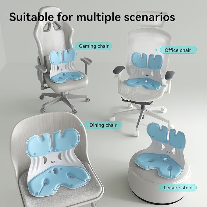 BKT Seat Cushion Chair Ergonomic Office Chair Cushions Lumbar Support for Seat Pillow Ideal for Students Office Workers Nursing Mothers Long Sitting Outdoor Fishing Floor