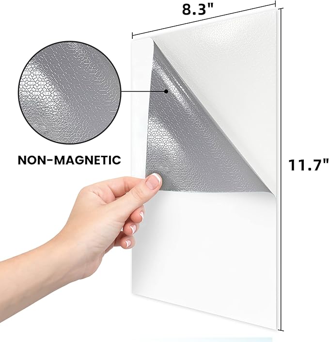 Dry Erase Board Sticker-Whiteboard Stickers-8.27''x11.69'' Removable Dry Erase Sheets-Fridge Paper Alternatives for Wall/Desk/Refrigerator/Door/Home/Office/Classroom (White-6Pcs)