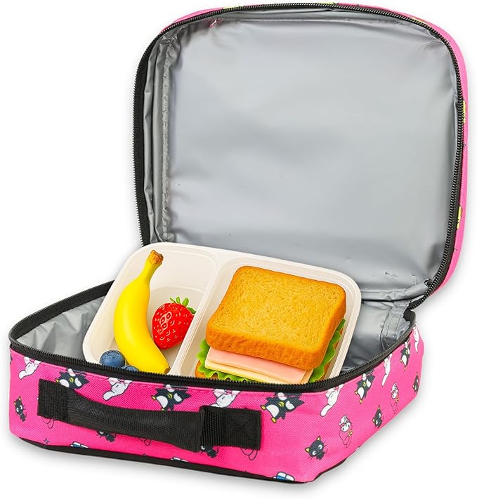 Kuromi Backpack and Lunch Box Set for Girls - Bundle with 16” Kuromi Backpack, Lunch Bag, Water Bottle, Stickers, More | Hello Kitty and Friends Backpack Set