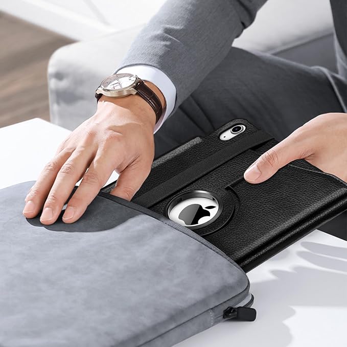 Fintie Rotating Case for iPad (A16) 11th Generation 11 Inch (2025), iPad 10th Generation 10.9 Inch (2022) - [Built-in Pencil Holder] 360 Degree Rotating Protective Stand Cover, Black