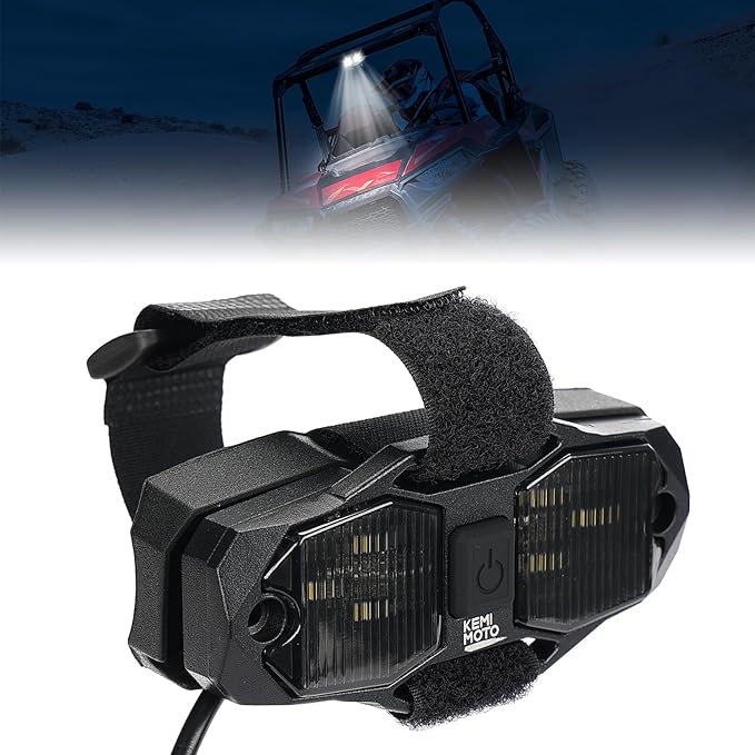 KEMIMOTO UTV Dome Light Vehicle Cab LED Light, White Bright Waterproof Solid Golf Cart Roll Cage Lighting, Compatible with RV Truck Tractor Polaris RZR Ranger Can Am Maverick X3 Defender