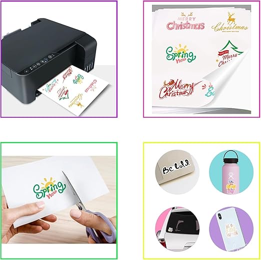 KODAK Photo Sticker Paper Glossy, 8.5”x11”, 50 Count, 120gsm