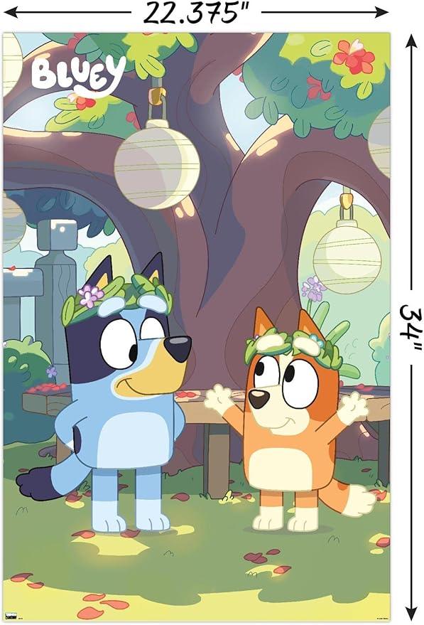 Bluey - Duo Wall Poster, 22.37" x 34.00", Poster & Mount Bundle