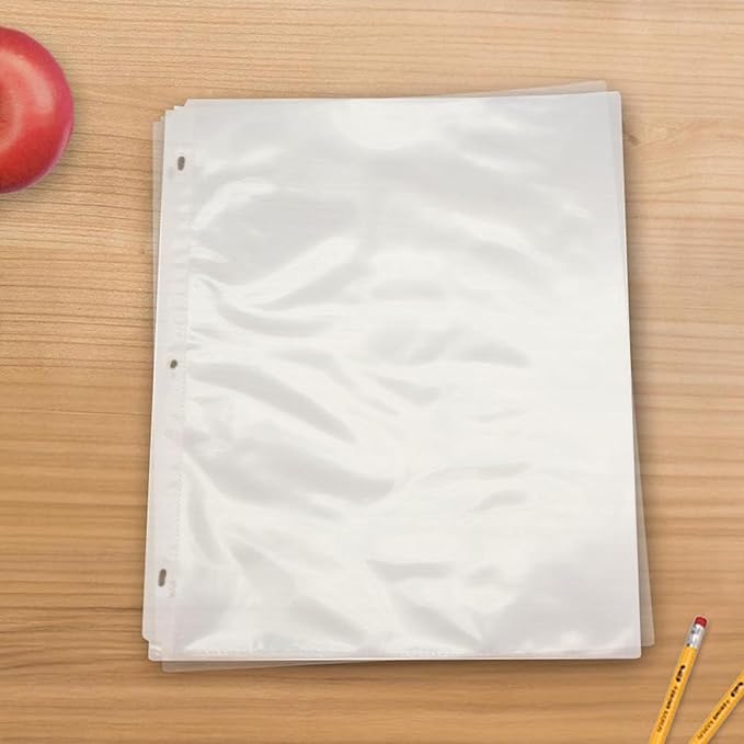 School Smart Top Load Heavyweight Polypropylene Non Glare Sheet Protectors - Pack of 50 - Clear - 084904