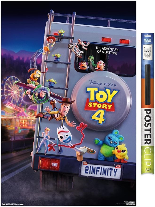 Trends International Disney Pixar Toy Story 4 - Final One Sheet Wall Poster, 22.375" x 34", Premium Poster & Clip Bundle
