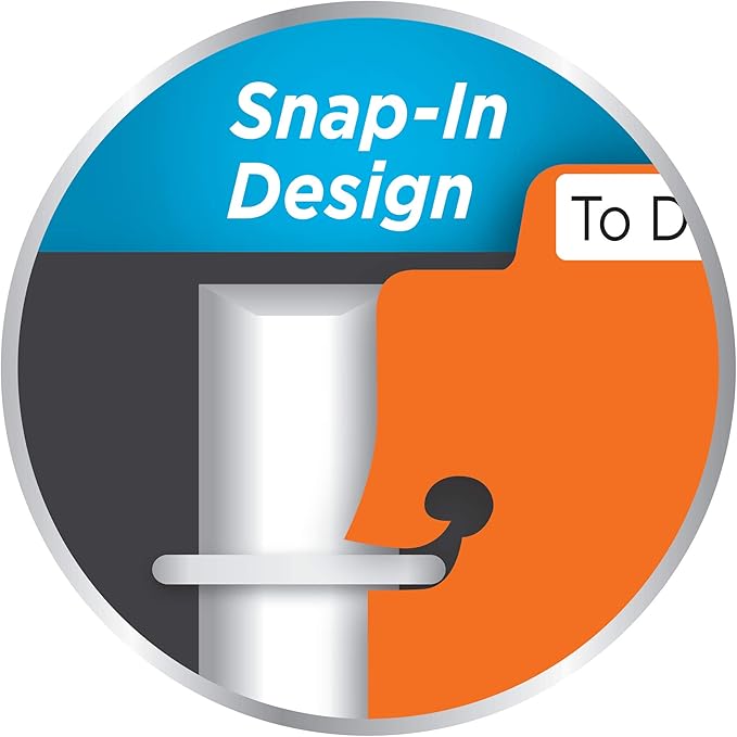 Avery Snap-in Bookmark Plastic Dividers for 3 Ring Binders, 5-Tab Set, Multicolor with White Labels, 1 Set (24908)