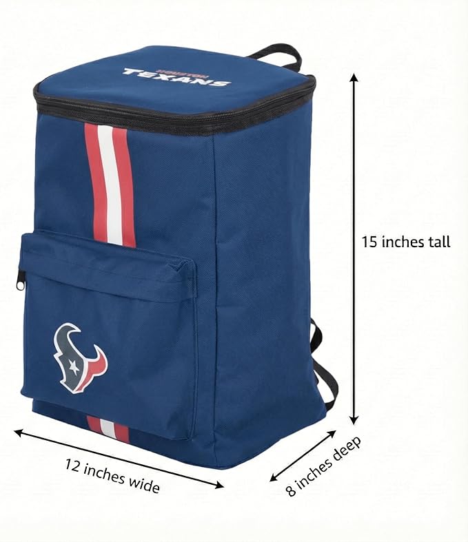Cooler Backpack – Portable Soft Sided Ice Chest – Insulated Bag Holds 36 Cans - Football Gear – Show Your Team Spirit with Officially Licensed Fan Gear