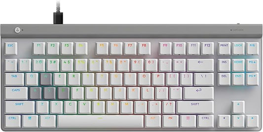 Logitech G515 Rapid TKL Low-Profile Wired Gaming Keyboard, Fully Customizable PC Gaming Keyboard with Analog Low-Profile Switches, Rapid Trigger, Ultra-Slim, for USB-A Port - White