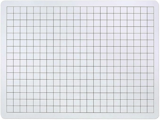 Pacon® 2-Sided Math Whiteboards, 1/2" Grid/Plain, Pack of 10