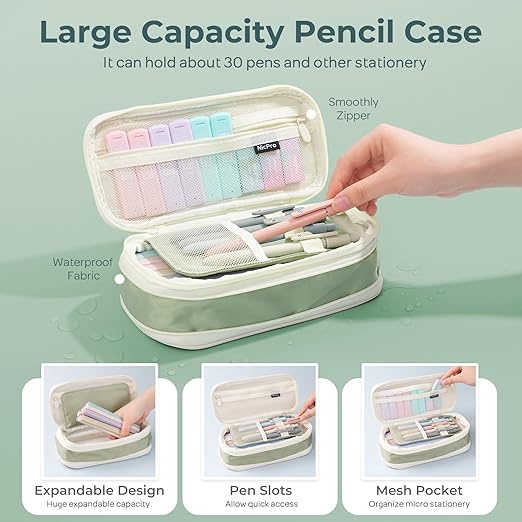 Nicpro 76PCS Bible Study Supplies Journaling Kit for Women, Bible Journal Set, Christian Gifts, Cute Spiral Notebook Stationary Set with Pen Case, Pastel Highlighter & Gel Pens No Bleed, Sticky Notes
