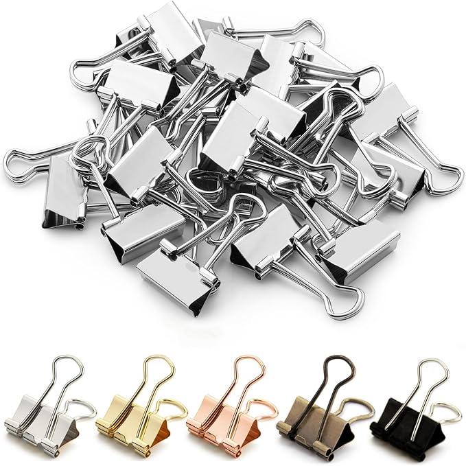 Mr. Pen- Small Binder Clips, 50 pcs, 0.75", Small Size, Silver Metal Binder Paper Clips, Paper Clamps for Office Supplies, Home, School, Business, Document Organizing